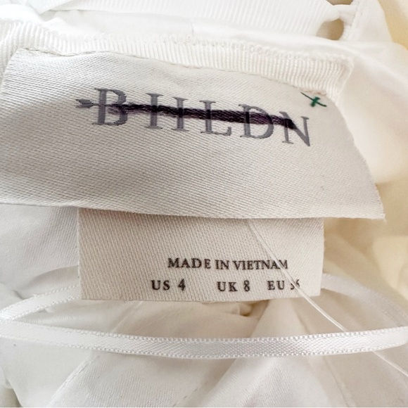 BHLDN Strapless Basque-Waist Lace-Up Fit & Flare Midi Dress - Picture 8 of 9